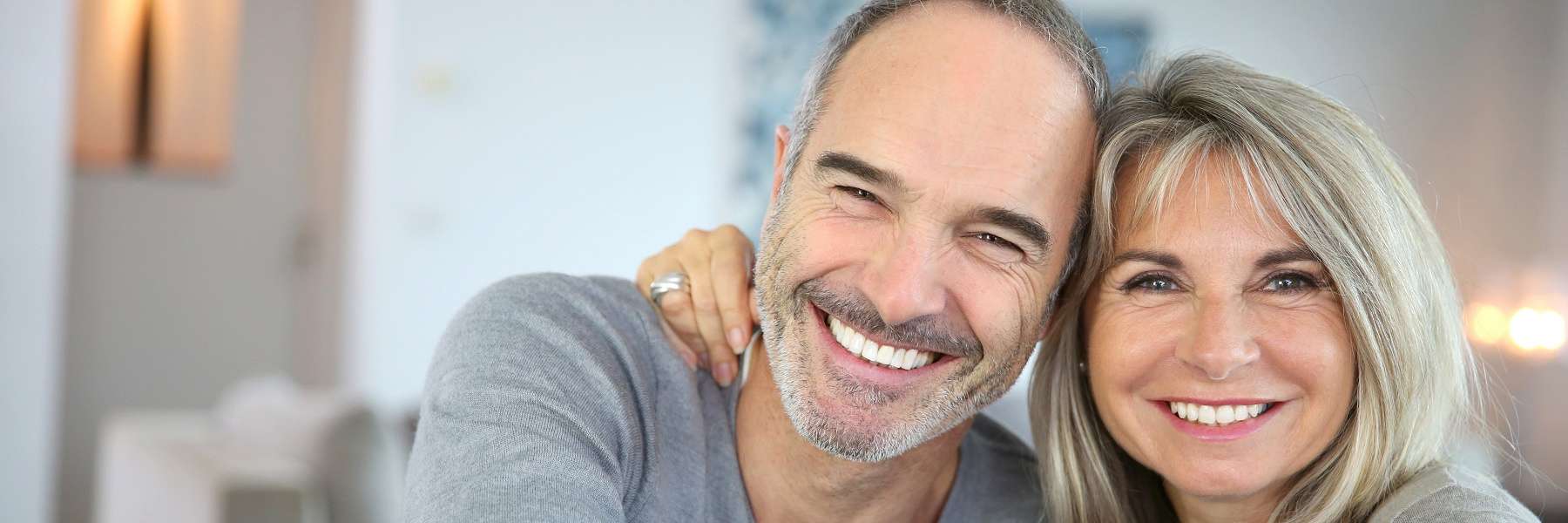 Man and woman smiling, lindenhurst ny