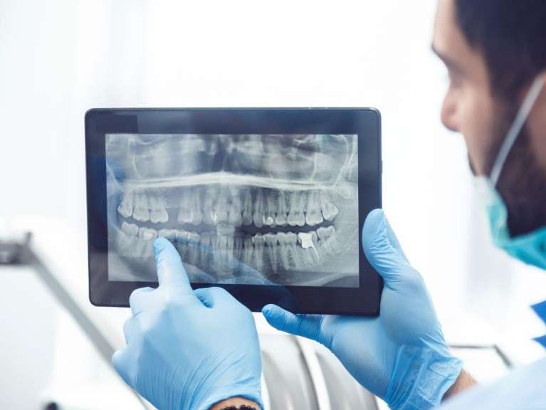 Tablet displaying a digital x-ray, Lindenhurst NY